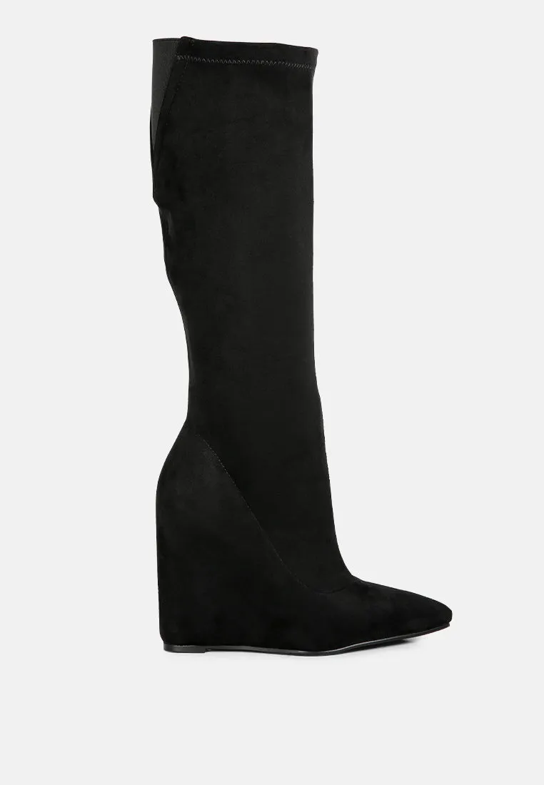 Gladol Wedge Heel Calf Boots