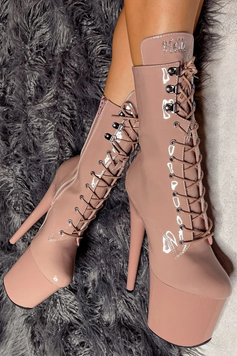 Hella Heels LipKit 8inch Boots - Boujee