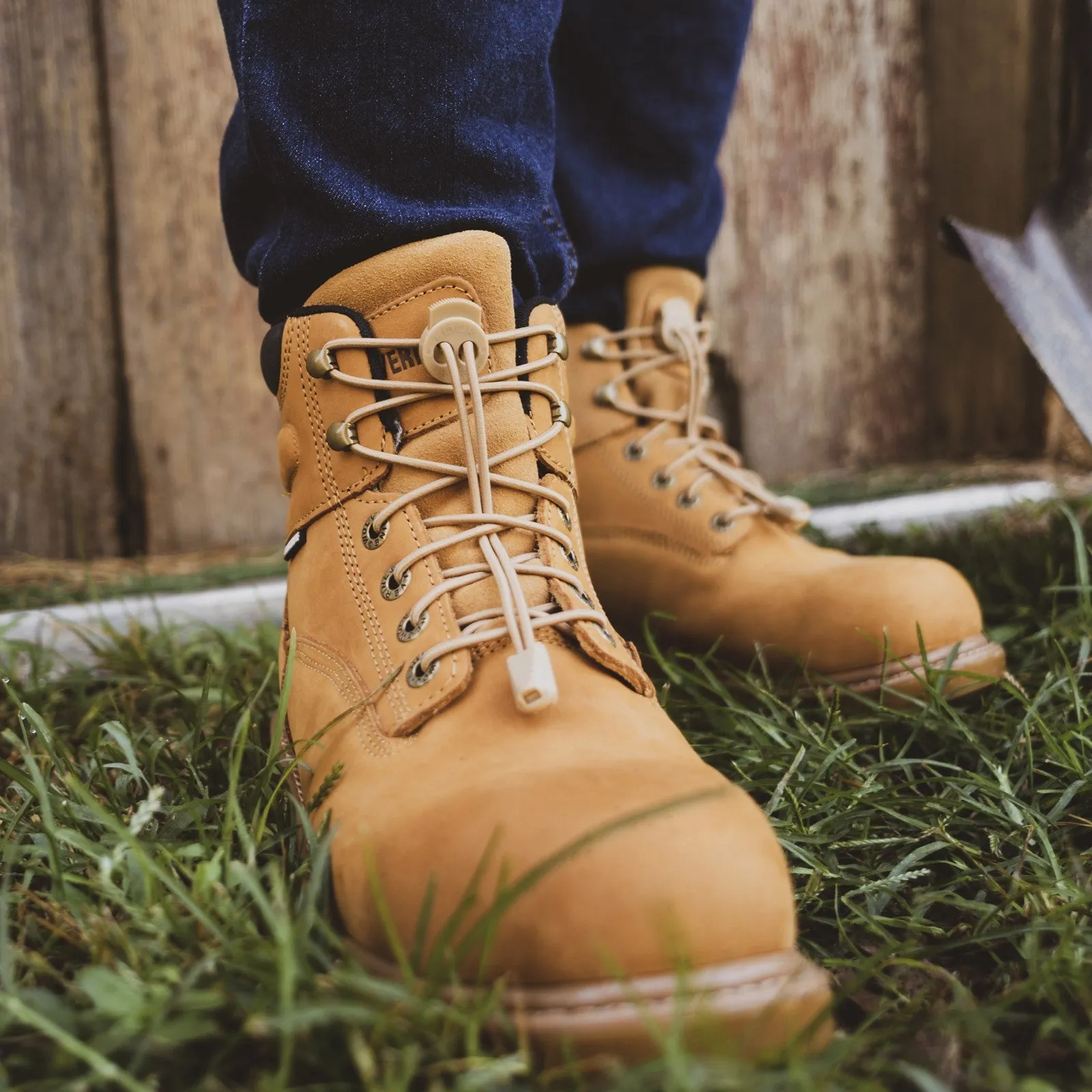 Lock Laces, Tan Boot No Tie Laces