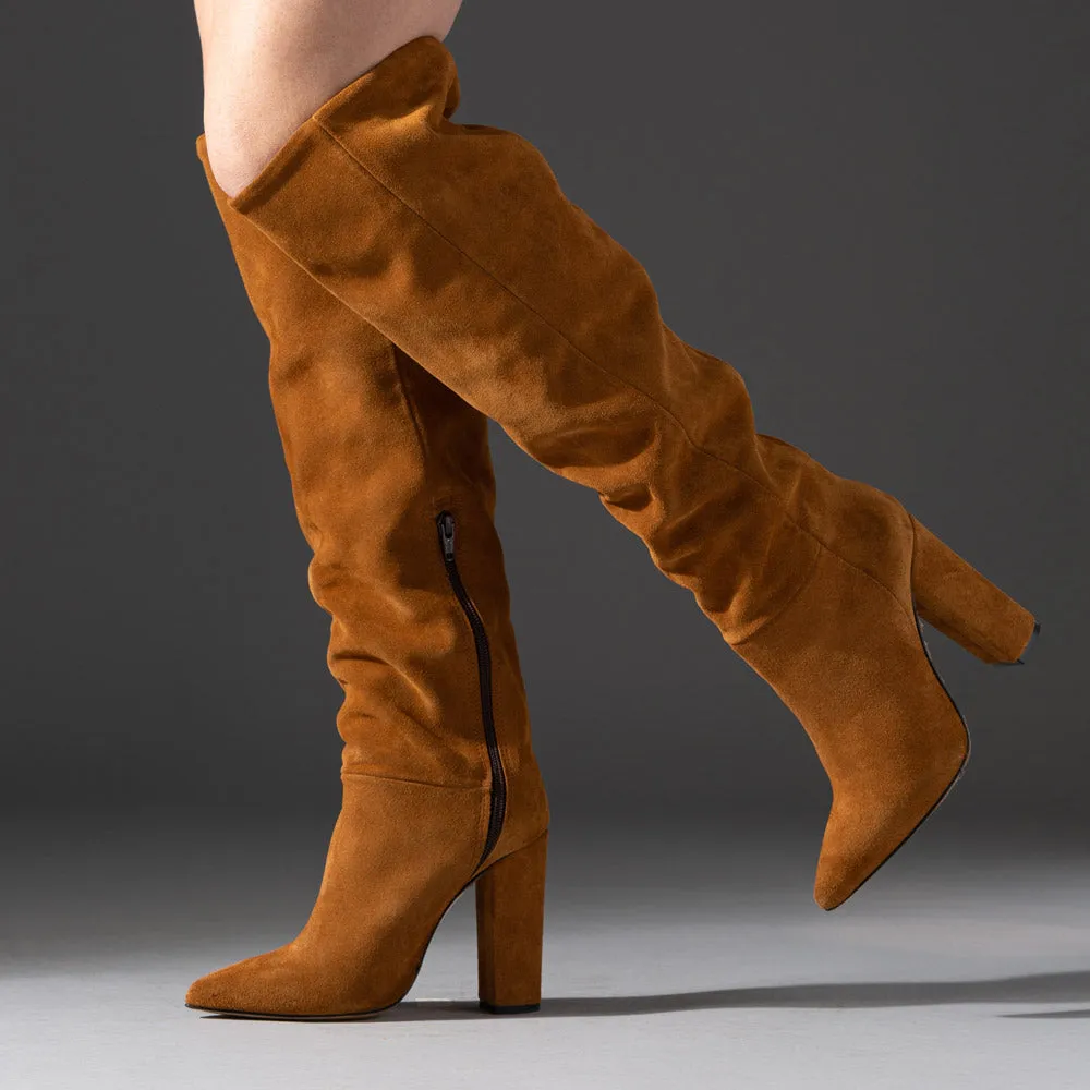 Lyric Caramel Heeled Boot