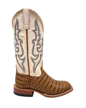 'Macie Bean' Women's Slick Rikki Western Square Toe - Tan / Bone