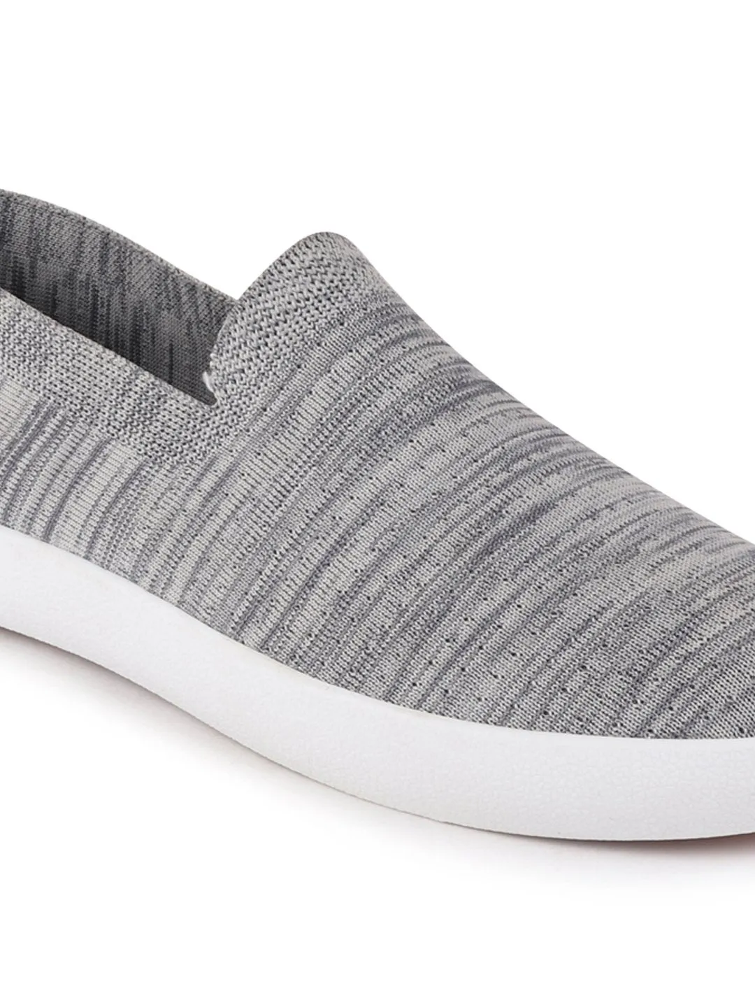 Men Grey Casual Slip-On Shoes