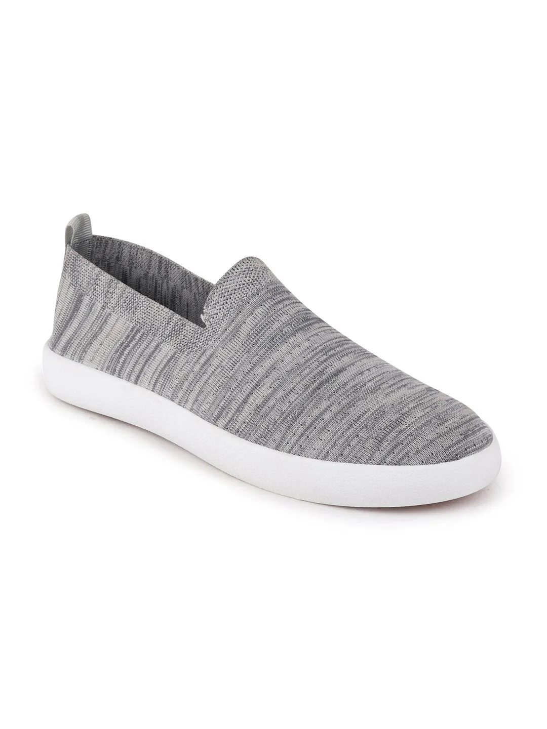 Men Grey Casual Slip-On Shoes