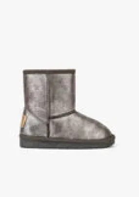 Metallic  pewter Australian boots