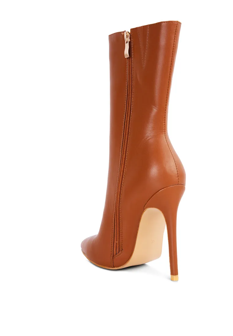 Micah Pointed Toe Stiletto High Ankle Boots