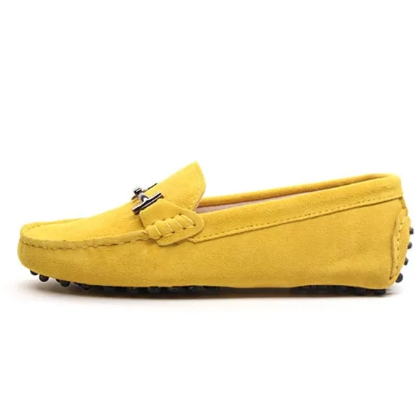 MIYAGINA Leather Women Spring Flat Moccasins Shoes