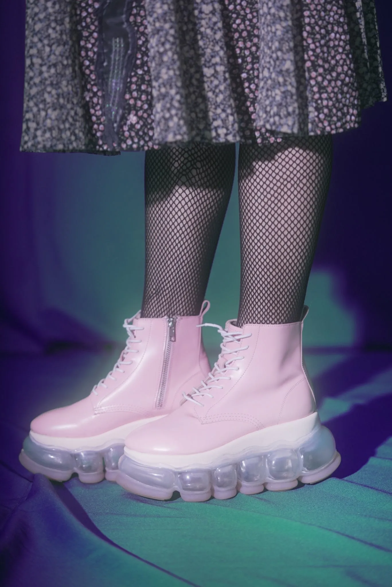 New "Jewelry" Ribbon Boots / Pink