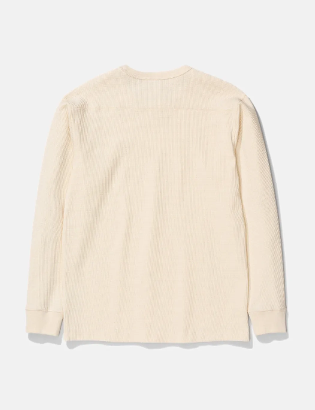 Norse Projects Johannes Compact Waffle Long Sleeve T-Shirt - Ecru