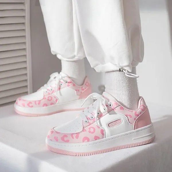 Pink Leopard Grain Sneaker AD210111