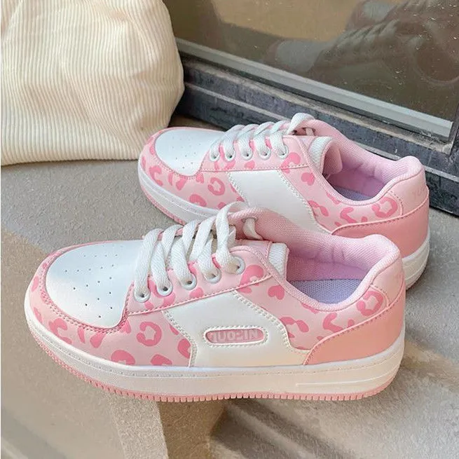 Pink Leopard Grain Sneaker AD210111