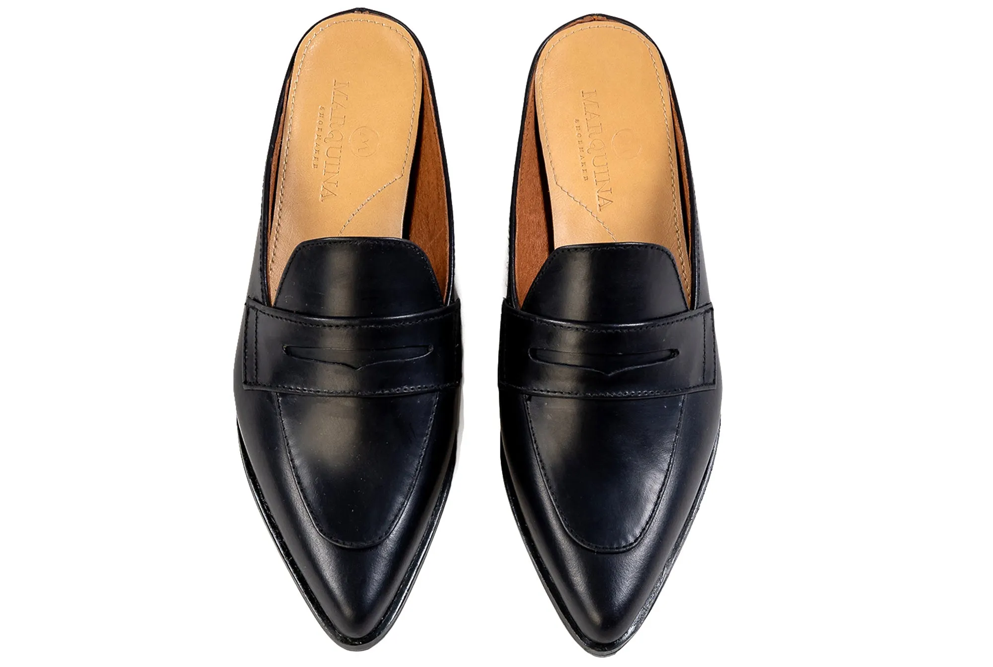 Posh Penny Loafer - Black Noir