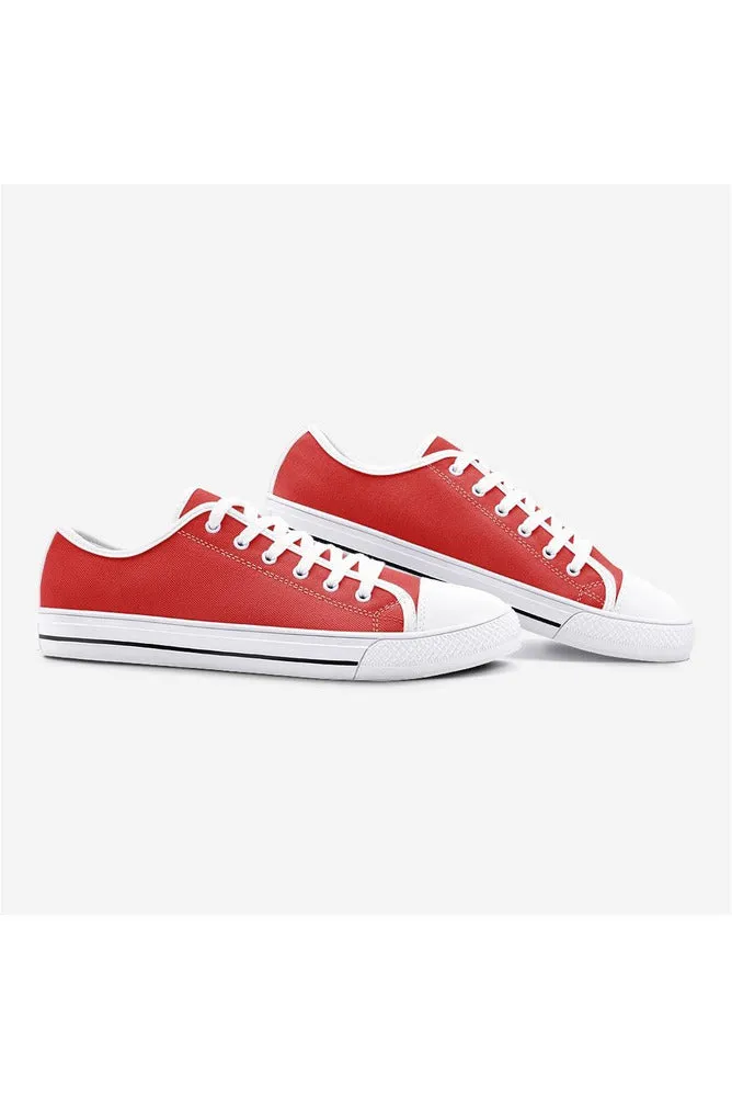 Red Unisex Low Top Canvas Shoes