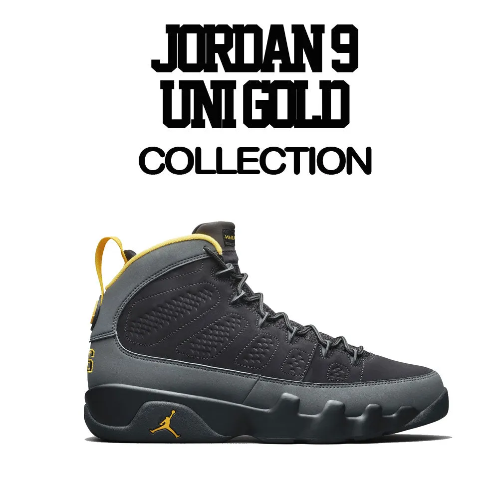 Retro 9 University Gold Shirt -ST Drip - Gold