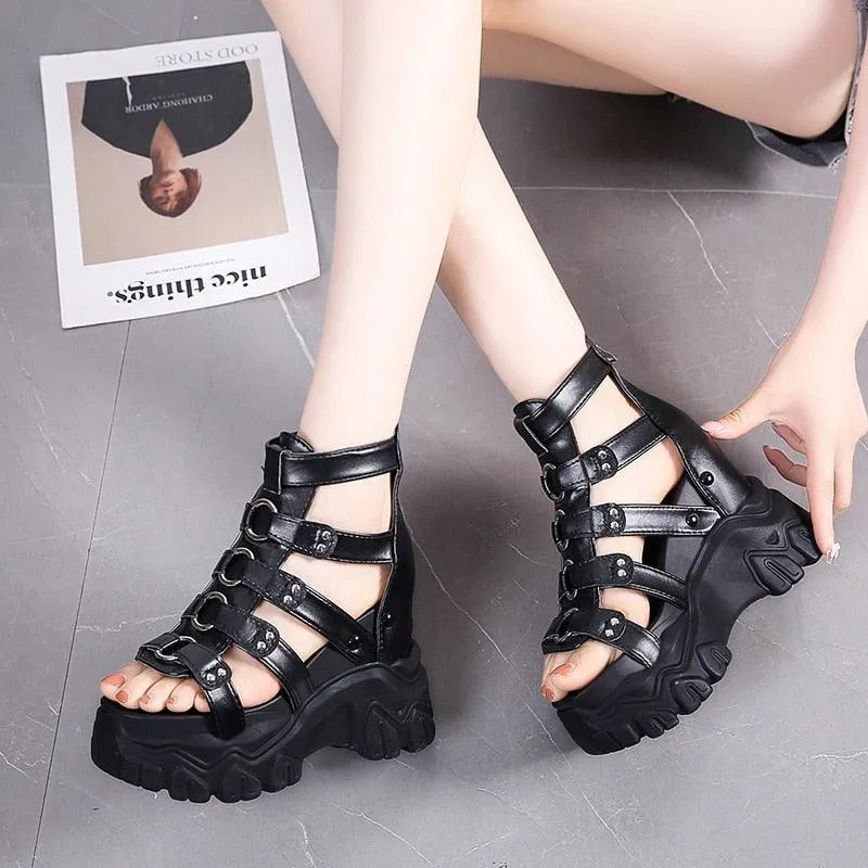 Summer Ankle Wedge Shoes