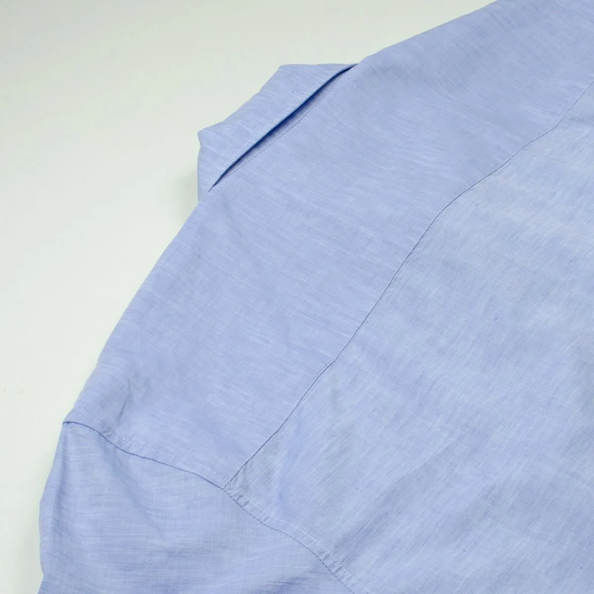 Sunspel - Short Sleeve Leisure Shirt - Blue Linen