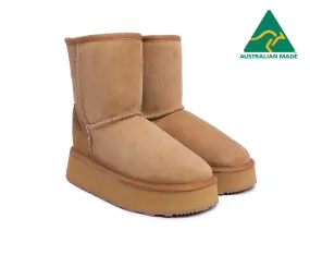 Urban UGG® Australian Made Sheepskin Wool Boots Short Platform