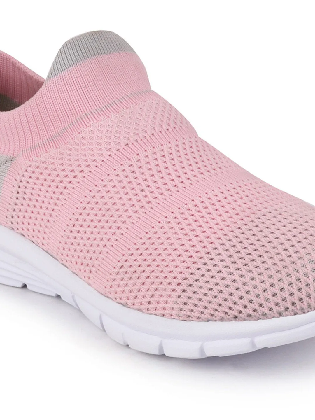 Women Pink Sports Slip-On Walking Shoes