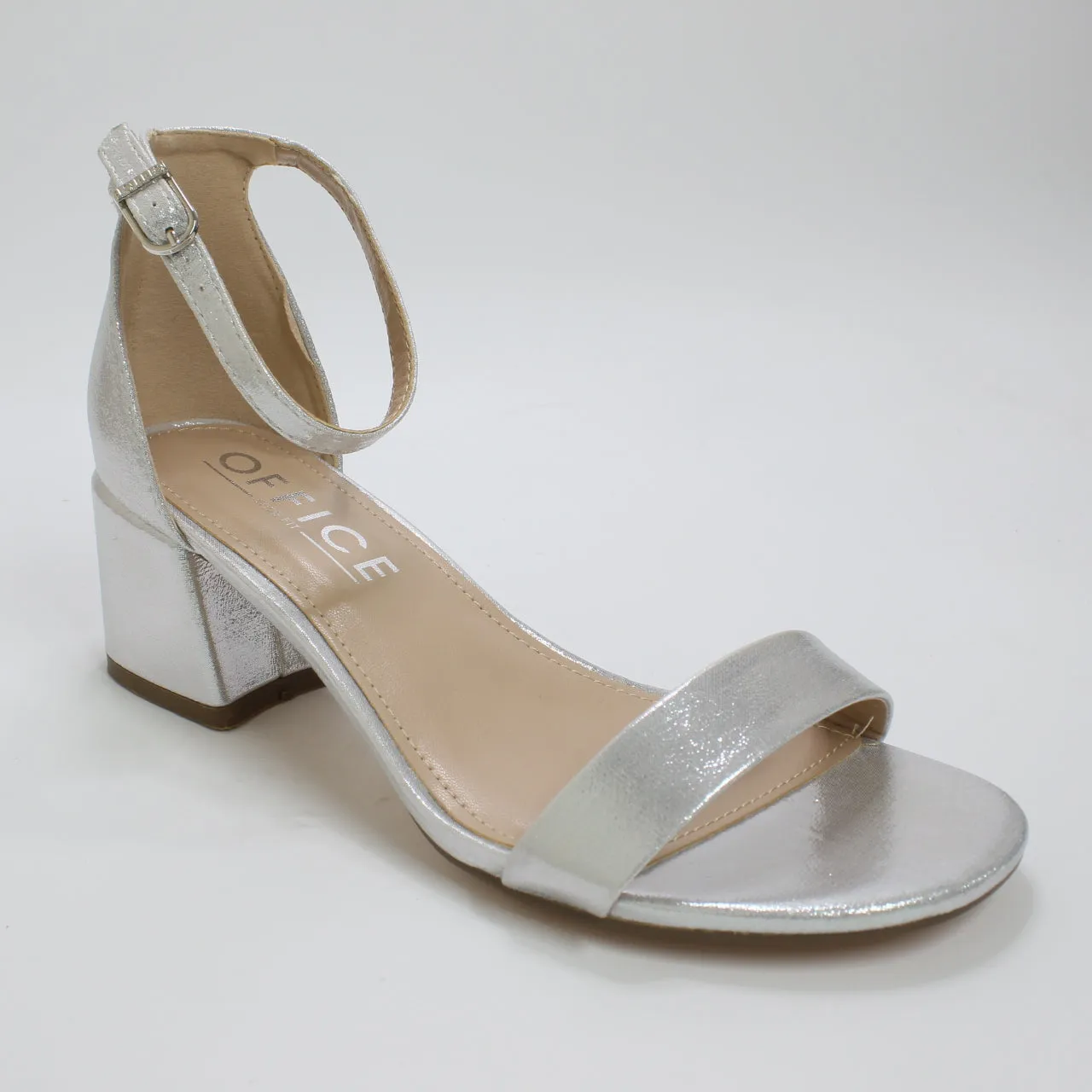 Womens Office Wide Fit: My Way Two Part Sandals Silver