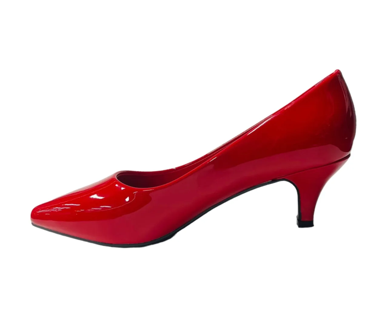 Women's Stiletto Heel Faux Patent Leather Court Shoes