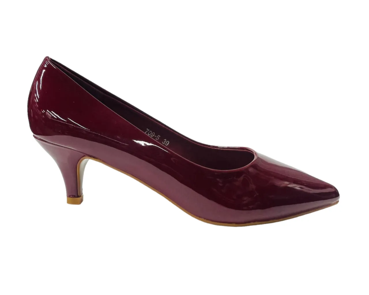 Women's Stiletto Heel Faux Patent Leather Court Shoes